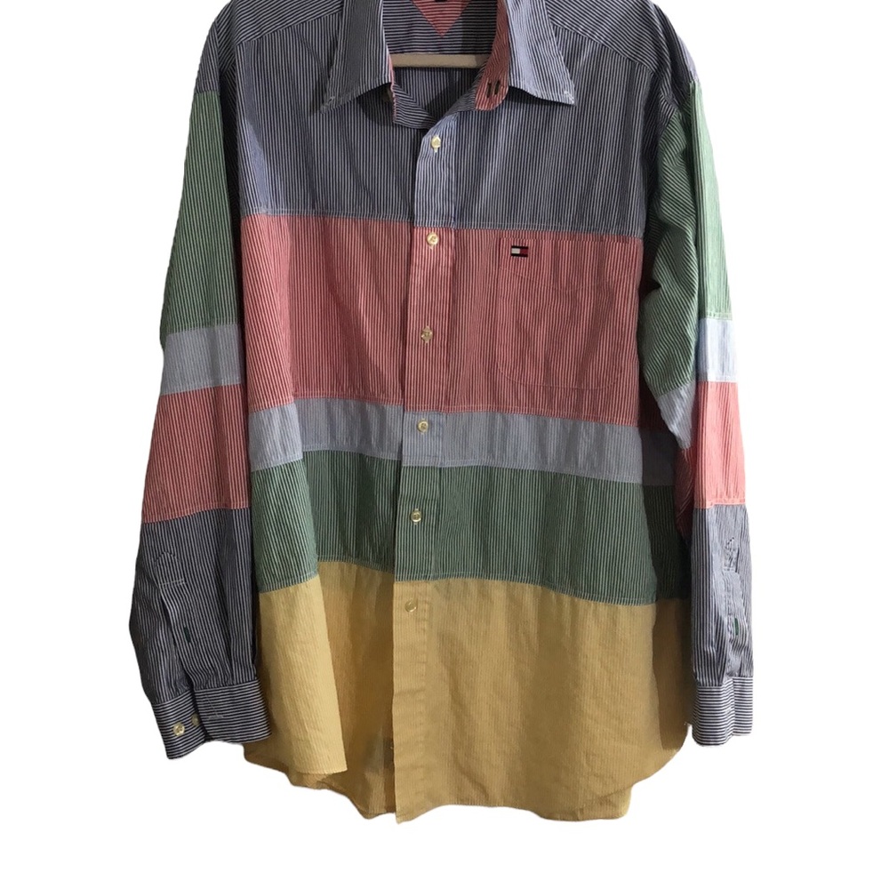 Tommy Hilfiger multicolor men’s long sleeve button-down shirt, XL